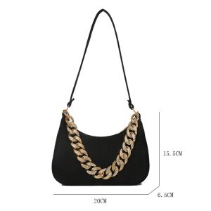 Luxury Brand Handbags Metal Chain Shoulder