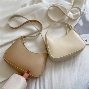 New Women’s Fashion Handbags Retro Solid Color